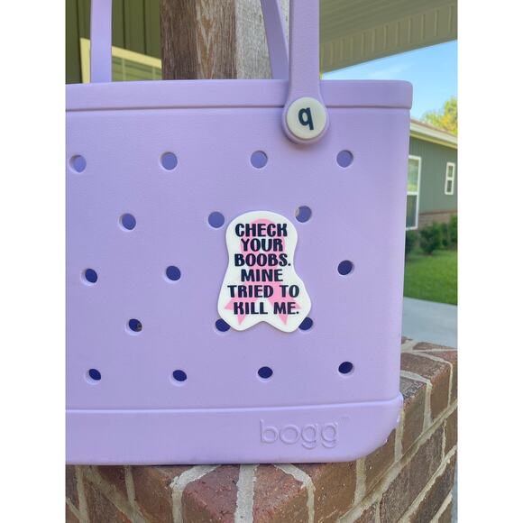Breast Cancer Survivor Bogg Bag Charm - Picture 1 of 1